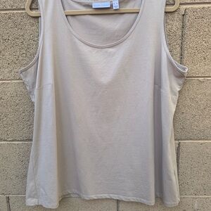 Beige Sleeveless Tank Top Made by Susan Graver